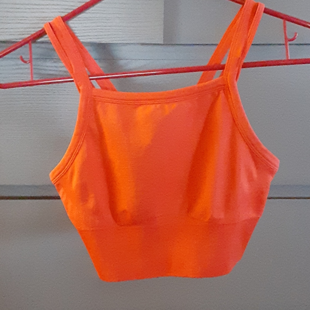 Zella bright orange sports bra